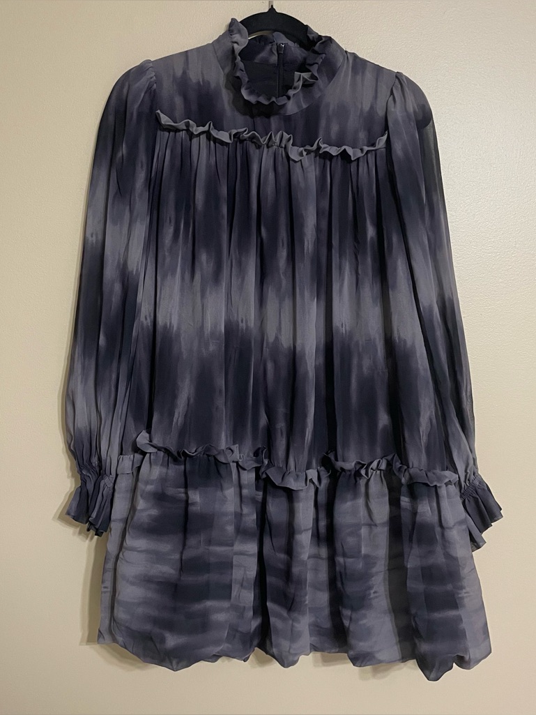 Toccin X Rtr Black Babydoll Tie Dye Mini Dress Size 4